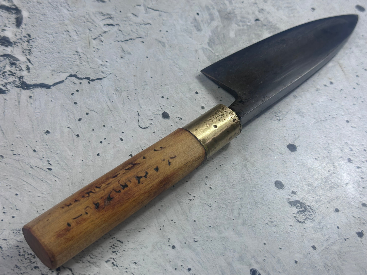 Vintage Sakai Kokaji Takehiro Deba Knife 140mm Carbon Steel 2144