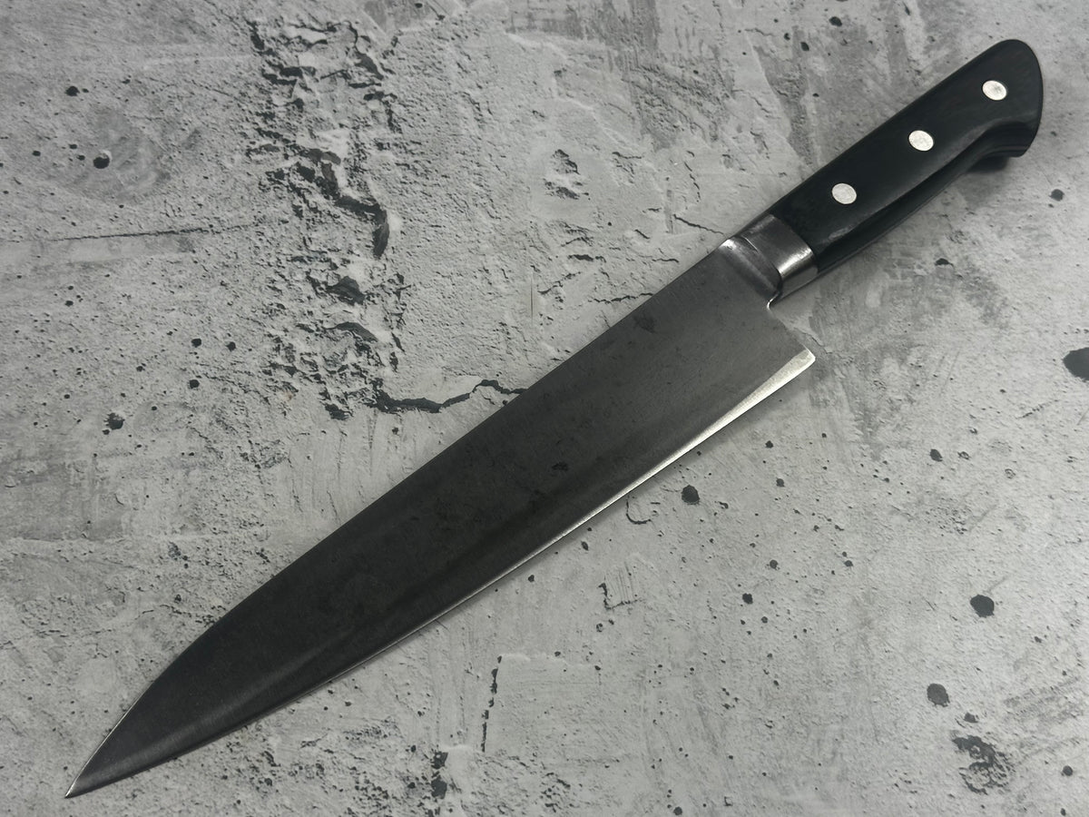 Vintage Sumidagawa Gyuto Knife 200mm Carbon Steel Wood Handle 2276