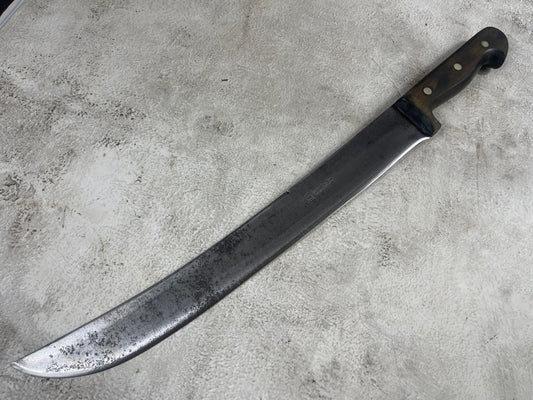 Vintage Gustav Emil Ern Butcher Machete Knife 360mm Made in Germany 🇩🇪 Cabon steel 1982
