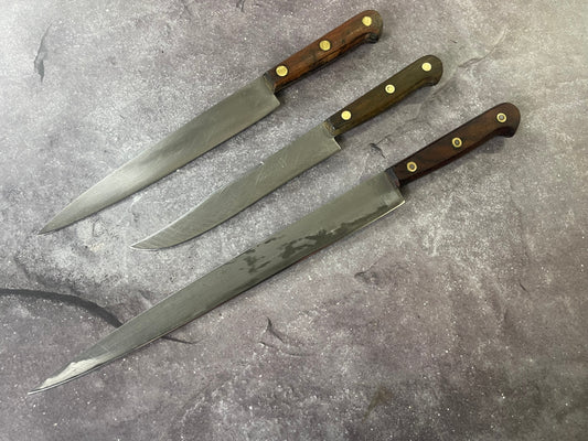 Vintage Sabatier French Knife Set 3x Stainless Steel 1697