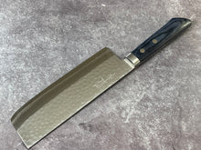 Load image into Gallery viewer, Masutani Kokuryu Nakiri 160mm Blue Pakkawood Handle