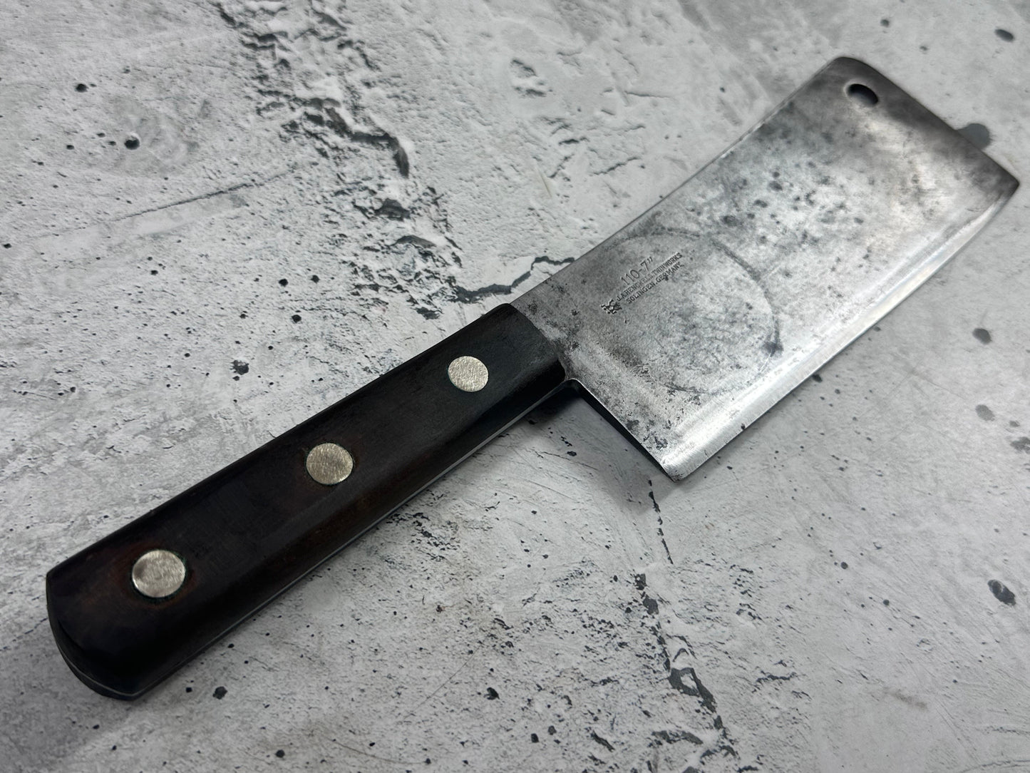 Vintage J.A. Henckels Twinworks Cleaver 180mm Carbon Steel Germany 2000