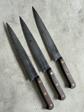Load image into Gallery viewer, French Utility Knife Set 3x Wood Handle Made in France 🇫🇷 1950