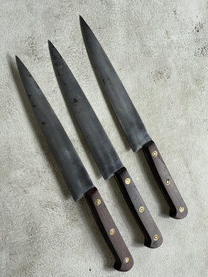 French Utility Knife Set 3x Wood Handle Made in France 🇫🇷 1950