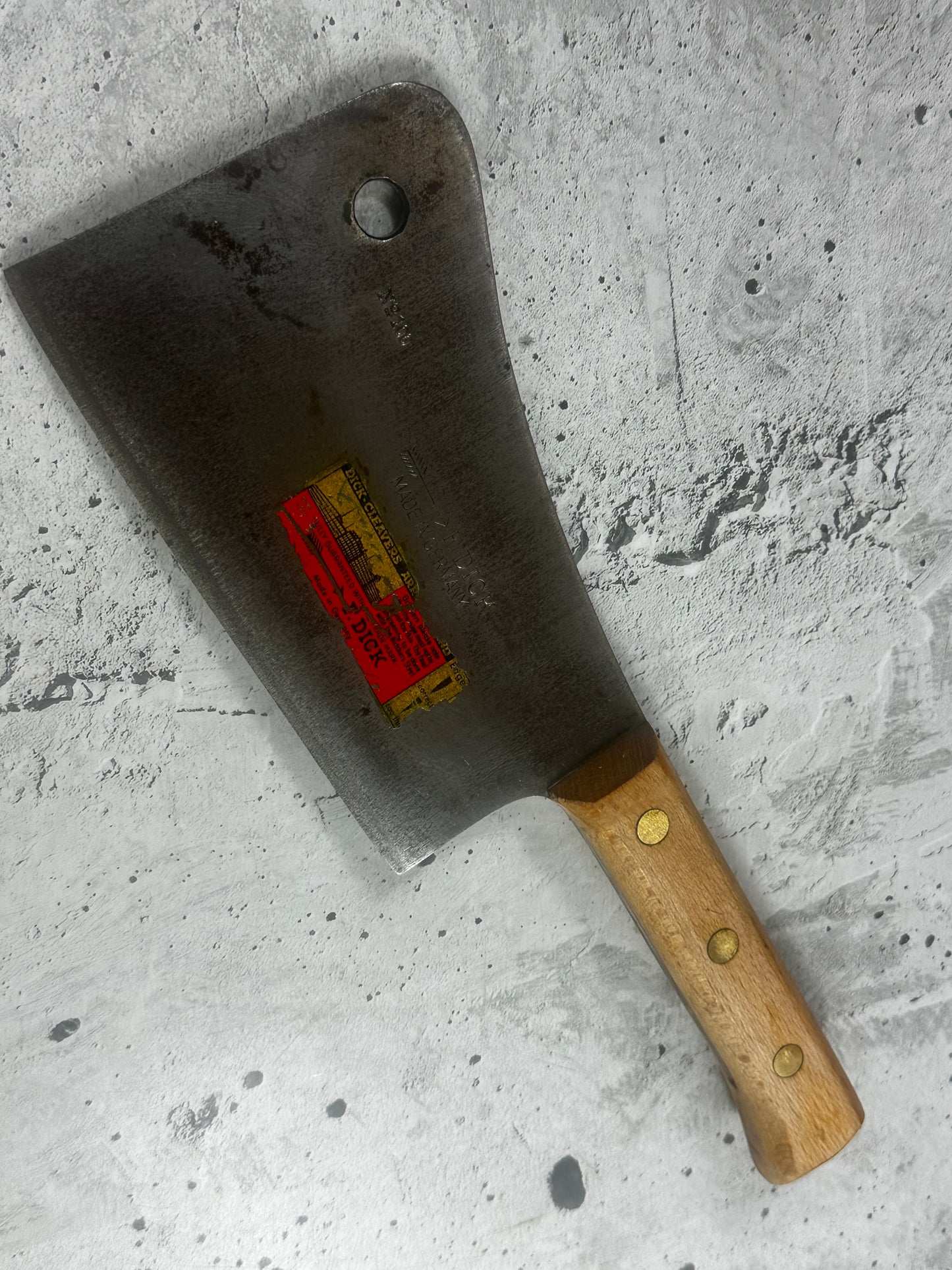Vintage F. Dick Cleaver Knife 180mm  Carbon Steel Blade Made in USA 🇺🇸 1998