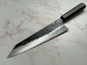 K-Tip Gyuto 230mm Kurouchi Full Jatiwood Timber Handle