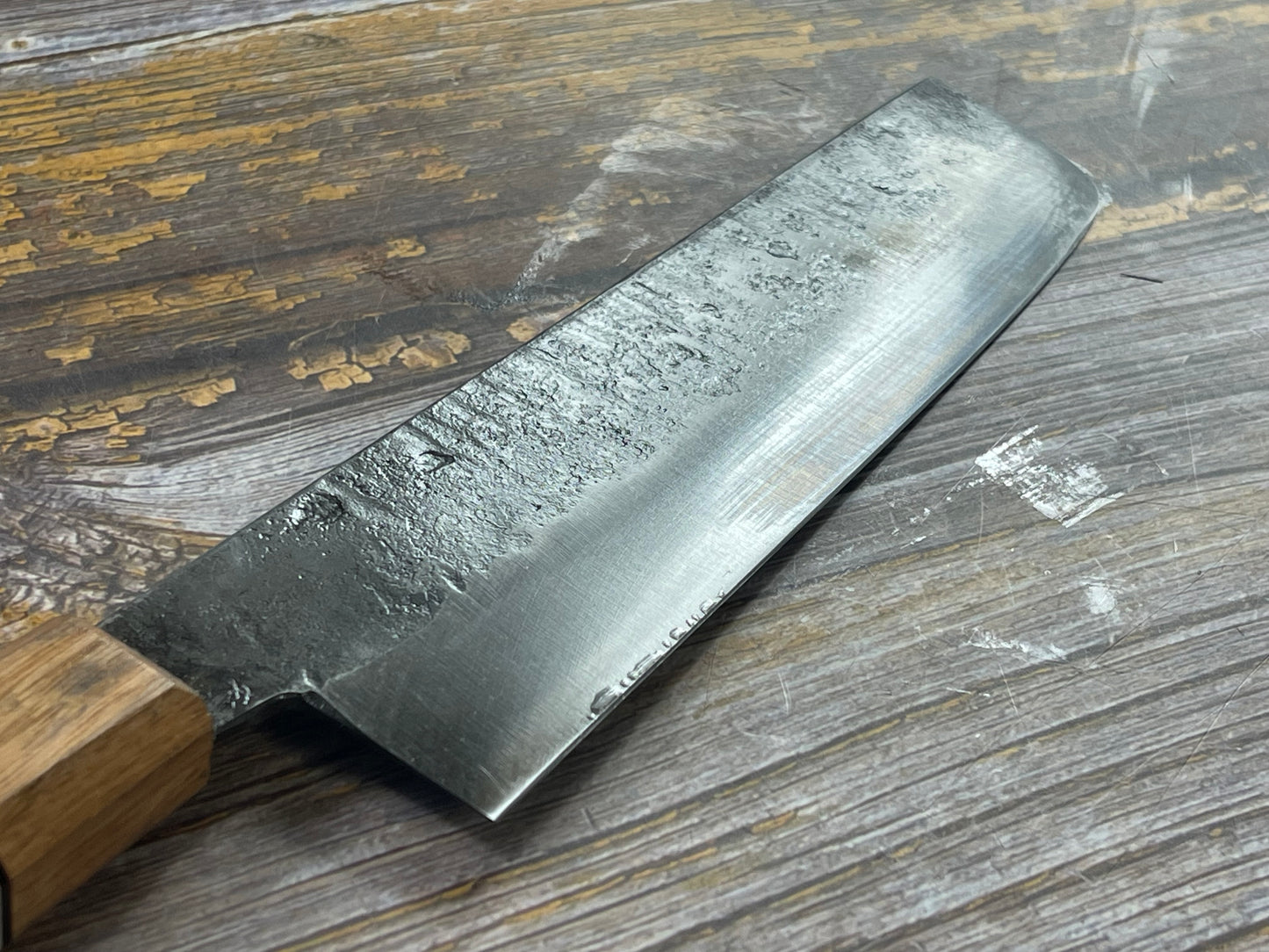 HG Blade Nakiri Knife 180mm Kurouchi Finish 1084 High Carbon Steel (2025)
