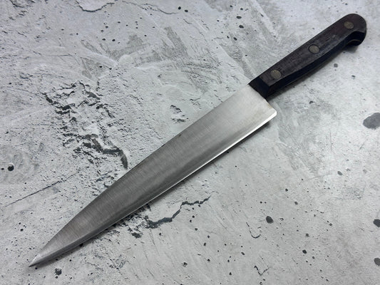 Vintage French Lacouture Slicing Knife 200mm Inox Steel Wood Handle 2190