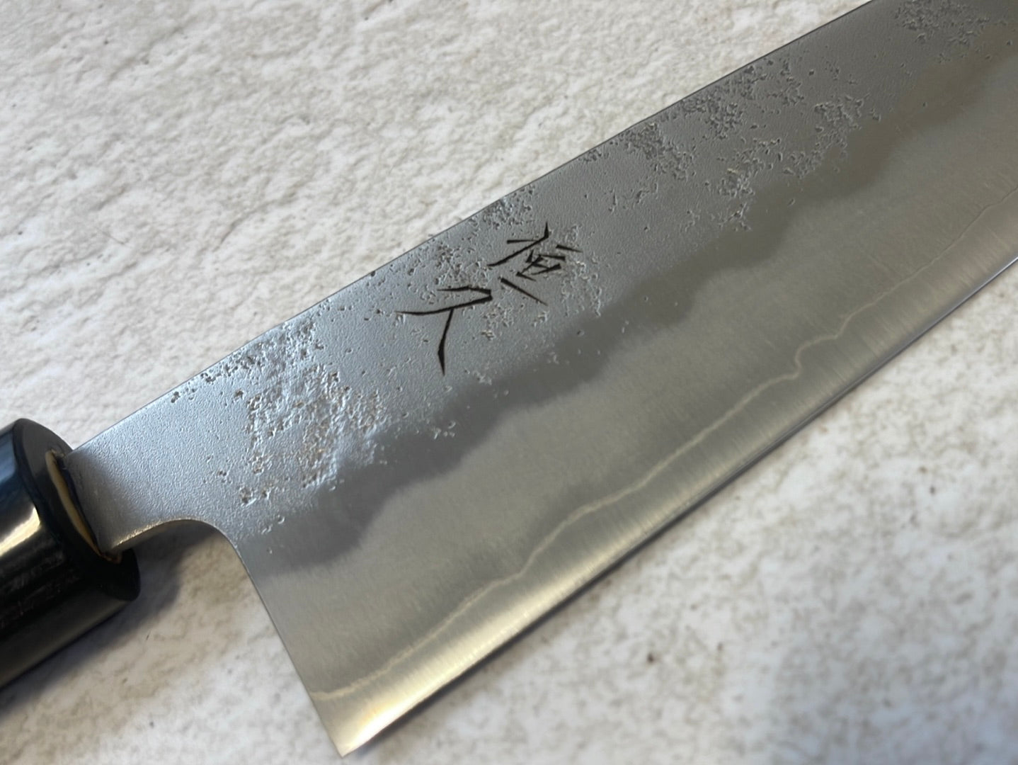 Tsunehisa G3 Nashiji HBC Santoku 170mm - Made in Japan 🇯🇵 Magnolia Oval Wa Handle