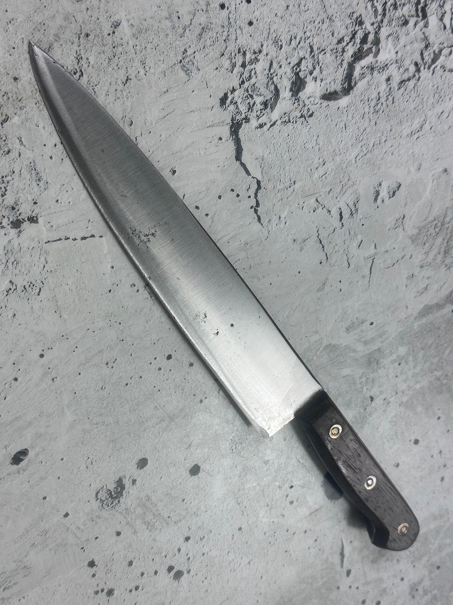 Vintage French Chef Knife 200mm Stainless Steel Wood Handle 2174
