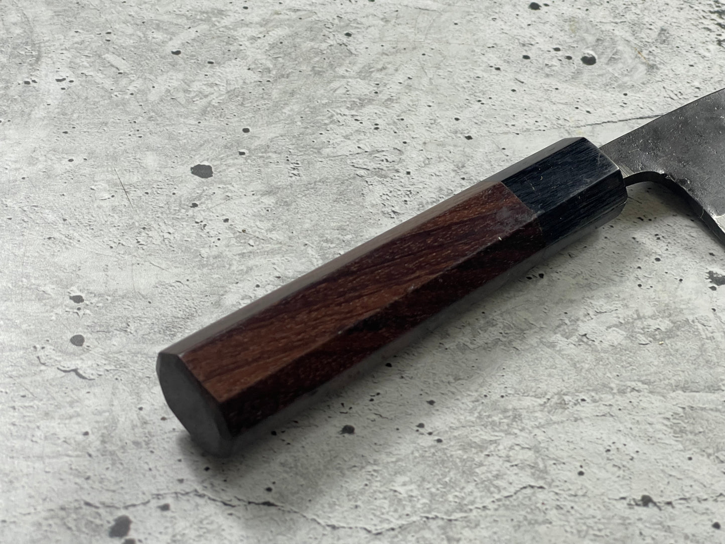 Japanese Deba Knife 12cm Carbon Steel Rosewood Black Octagon Handle Made In Japan 🇯🇵 1553