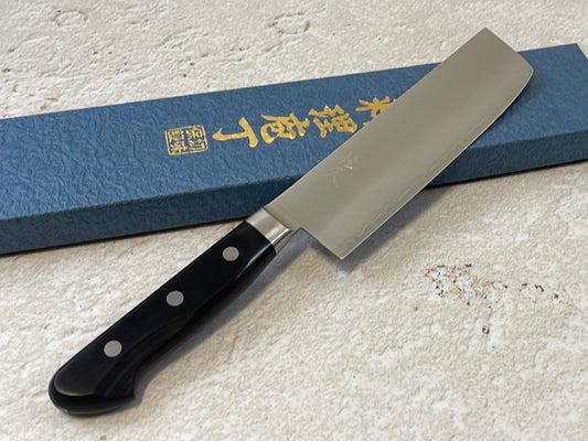 Tsunehisa VG1 Nakiri Knife 165mm  Black Pakkawood Handle - Made in Japan 🇯🇵