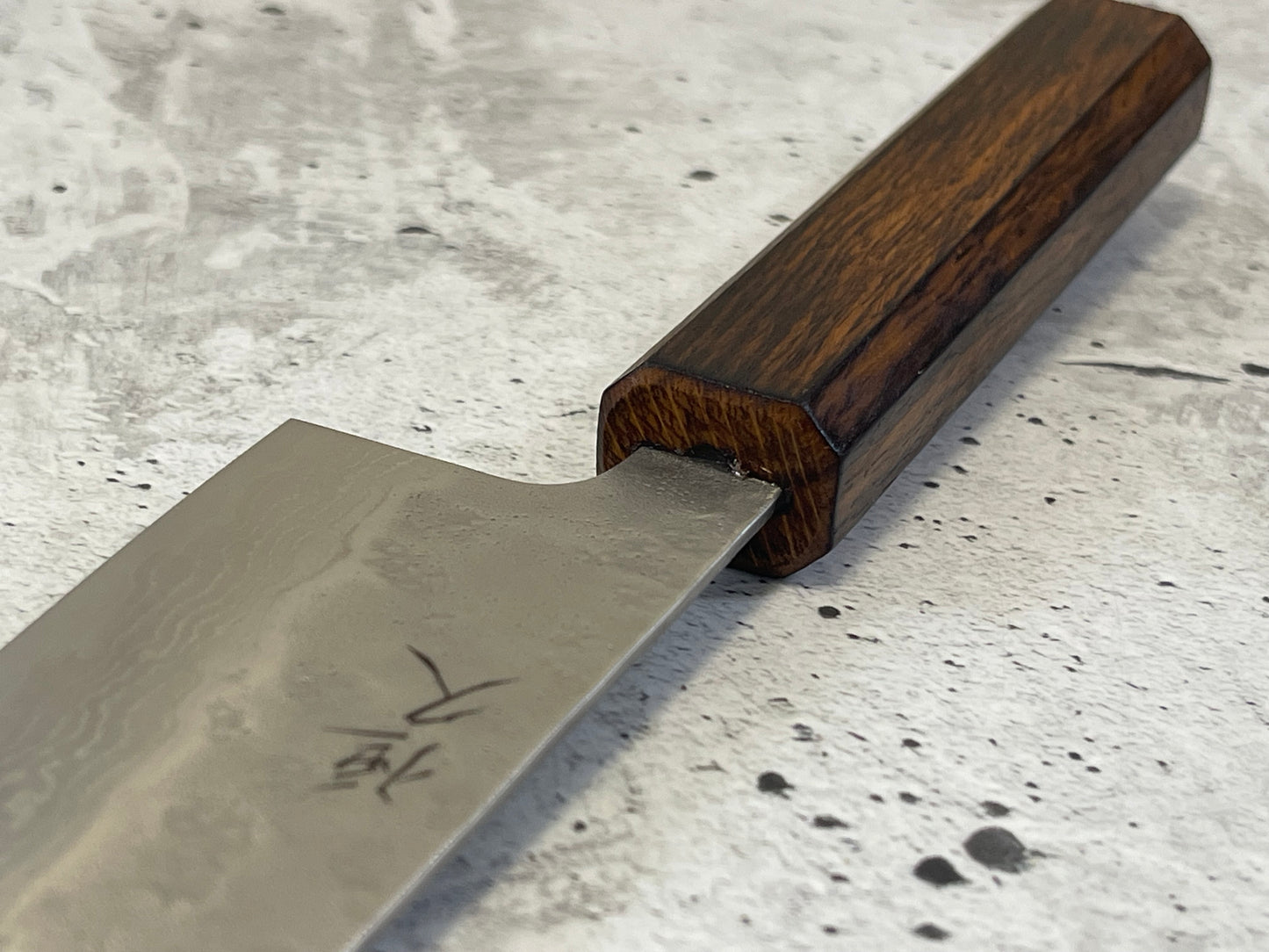 Tsunehisa 440c Damascus Nashiji Gyuto 180mm Oak Handle Made in Japan 🇯🇵
