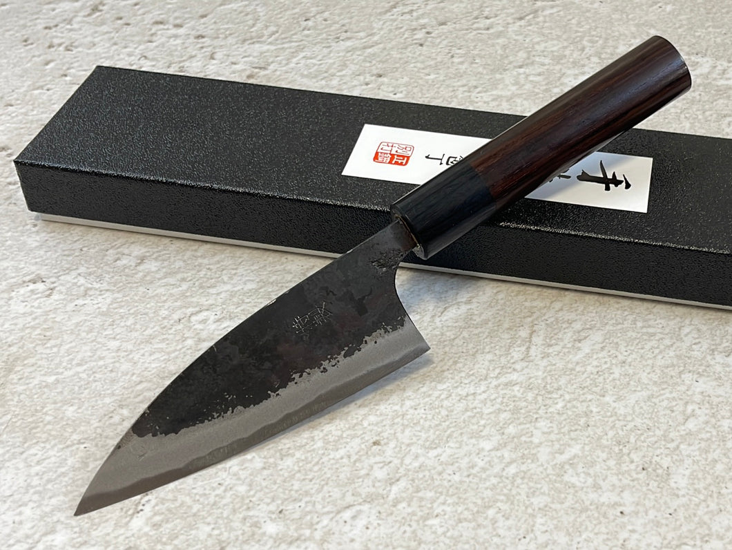 Tsunehisa Shirogami Kurochi Finish Ko-Bocho Deba Knife 105mm - Made in Japan 🇯🇵