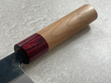 Load image into Gallery viewer, Muneishi Aogami Damascus Kiritsuke 210 mm  Kurochi Finish Made in Japan 🇯🇵