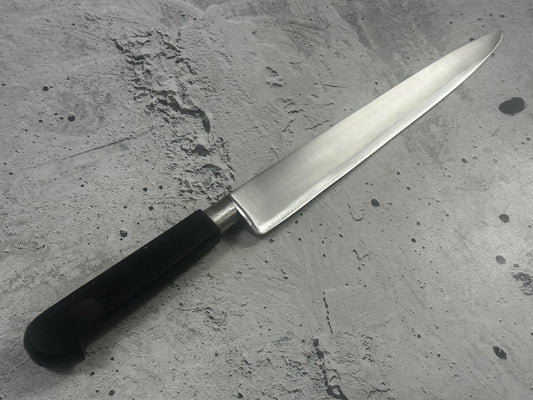 Vintage French Sabatier Nogent Style Slicing  Knife 240mm High Carbon Steel Wood Handle  2272