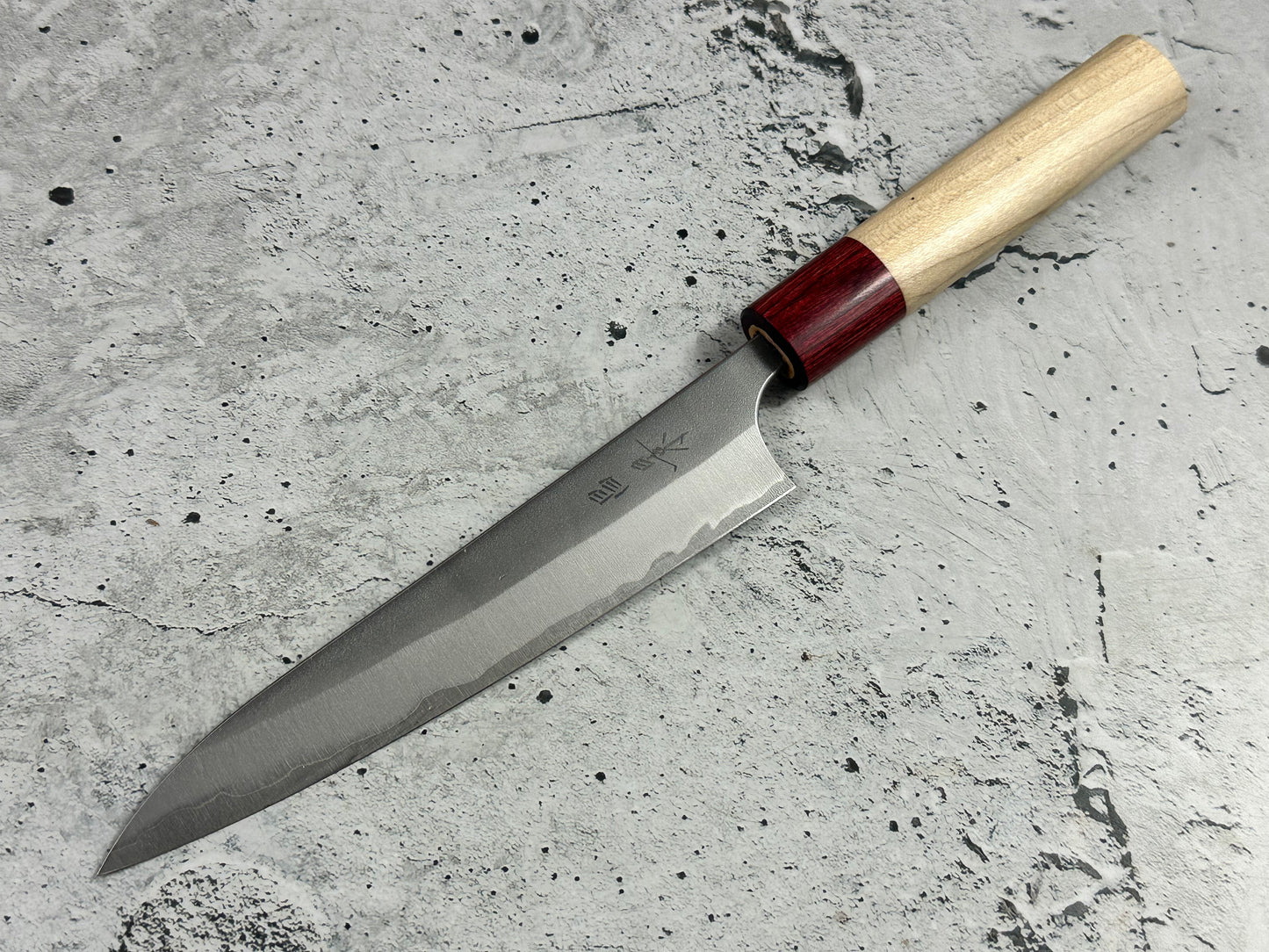 MASAKAGE YUKI petty 150mm Oval Magnolia wood with Red Pakka wood