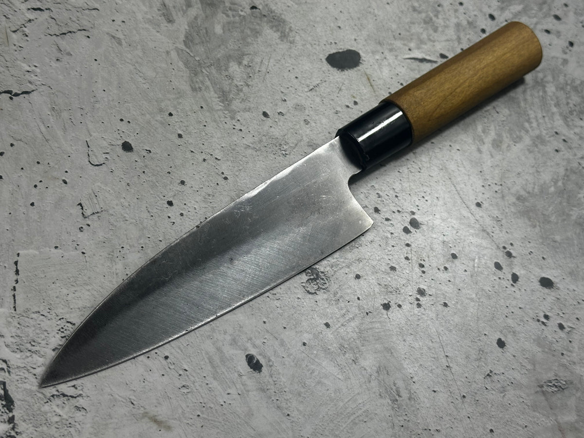Vintage Seki Magoroku Funayuki  Knife 150mm Carbon Steel Magnolia Wood Handle  2262