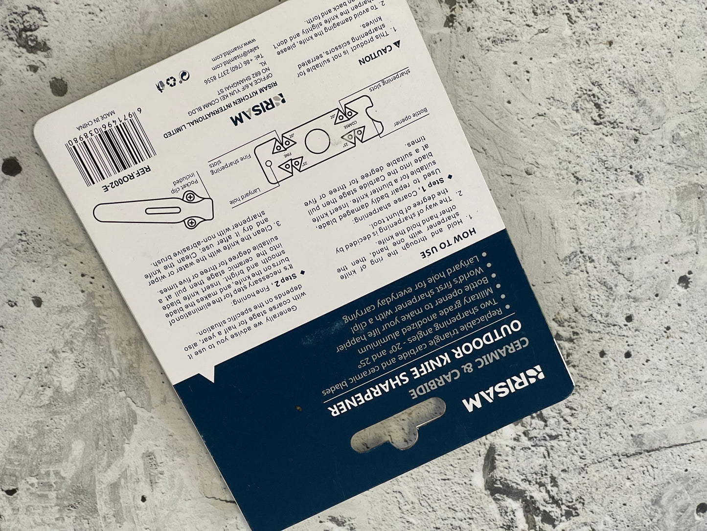 New Risan Ceramic & Carbide Outdoor Knife Sharpener