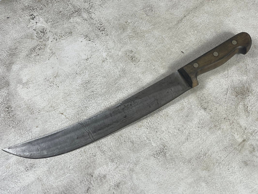 Vintage Gustav Emil Ern Butcher Machete Knife 315mm Made in Germany 🇩🇪 Cabon steel 1981