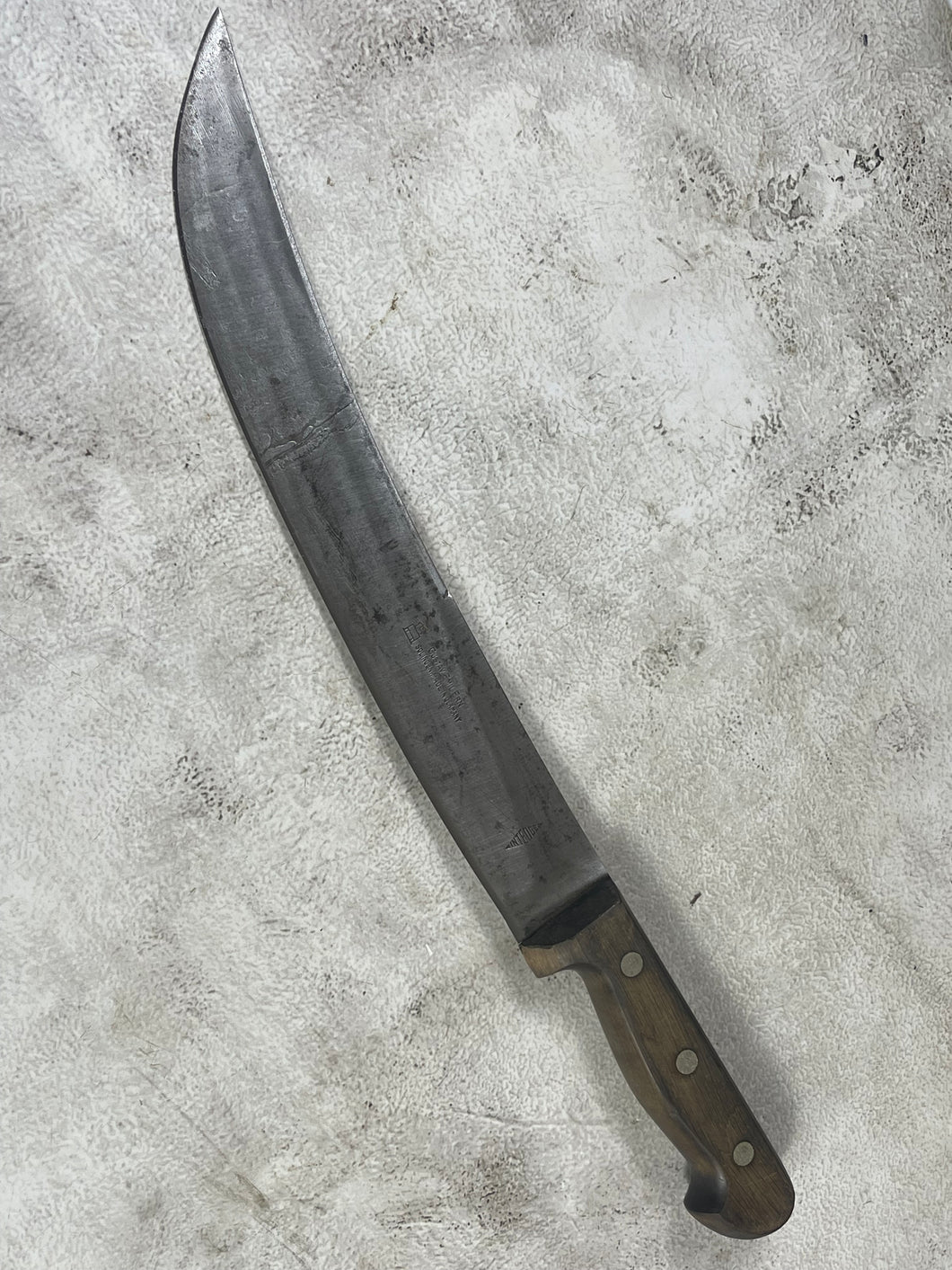 Vintage Gustav Emil Ern Butcher Machete Knife 315mm Made in Germany 🇩🇪 Cabon steel 1981