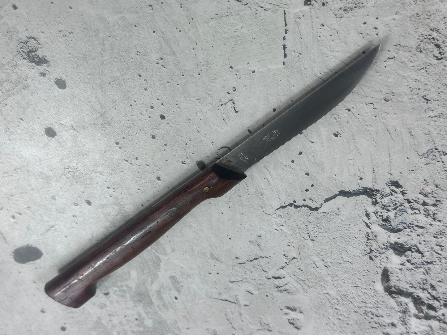 Vintage French Serrated Paring Knife 80mm Stainless Steel 2170