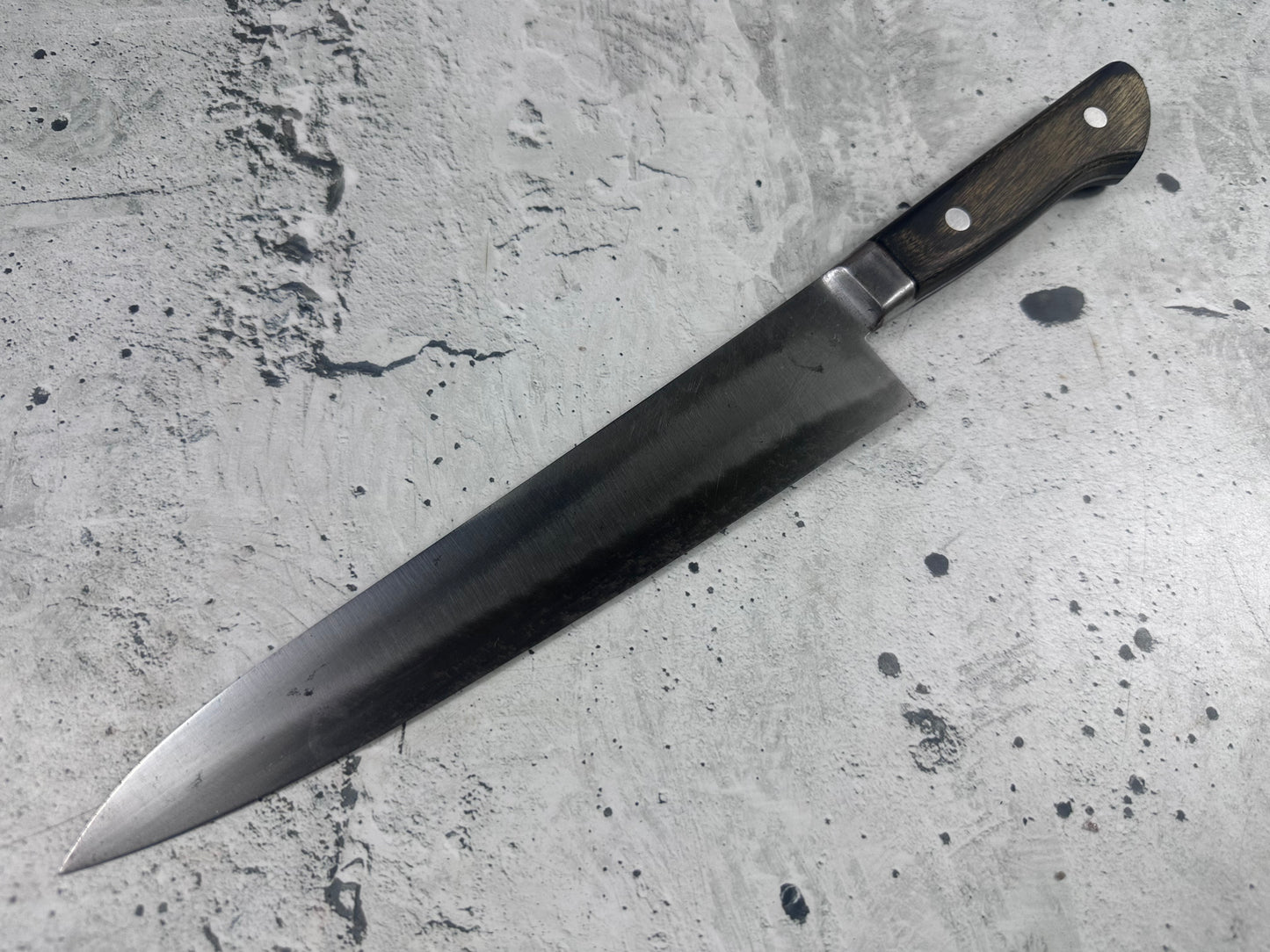 Vintage Japanese Gyuto Knife 210mm Carbon Steel  Made in Japan 2016