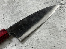 Load image into Gallery viewer, Japanese Gyuto 16.5cm Knife Carbon Steel Magnolia and Red Pakka Octagon Handle Made In Japan 🇯🇵 1543