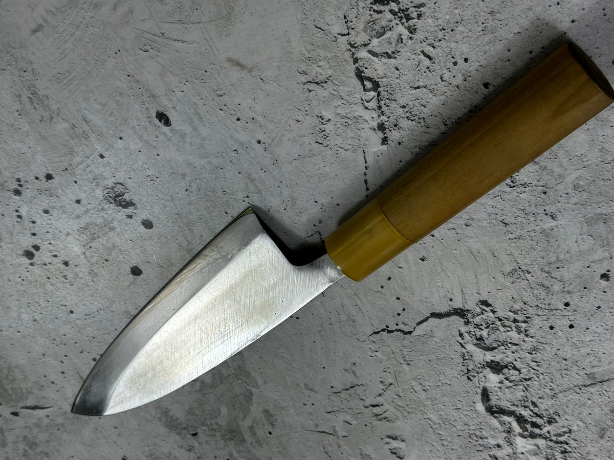 Vintage Masamoto Sohonten Deba Knife 170mm with Wooden Saya 2344