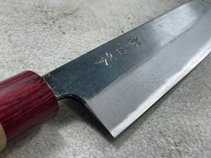 Muneishi Aogami 2 Iron Clad Kiritsuke 180mm Kurouchi Finish