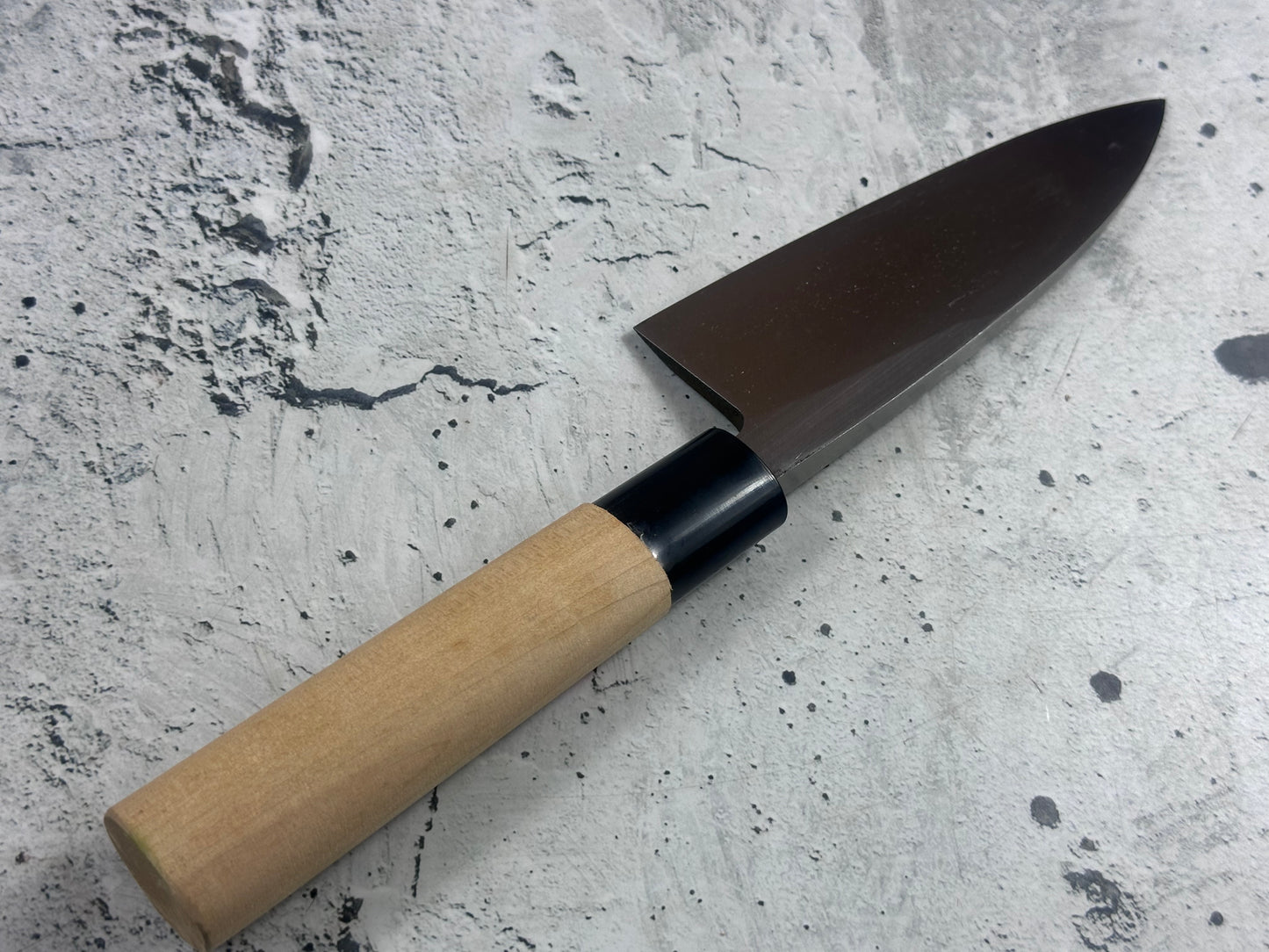 Vintage Sakai Ichiji Deba Knife Carbon Steel Wood Handle 2241