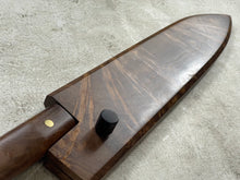 Load image into Gallery viewer, Kanefusa Full Tang Gyuto 230mm Teakwood Burl Set Brass Pins &amp; Sheath