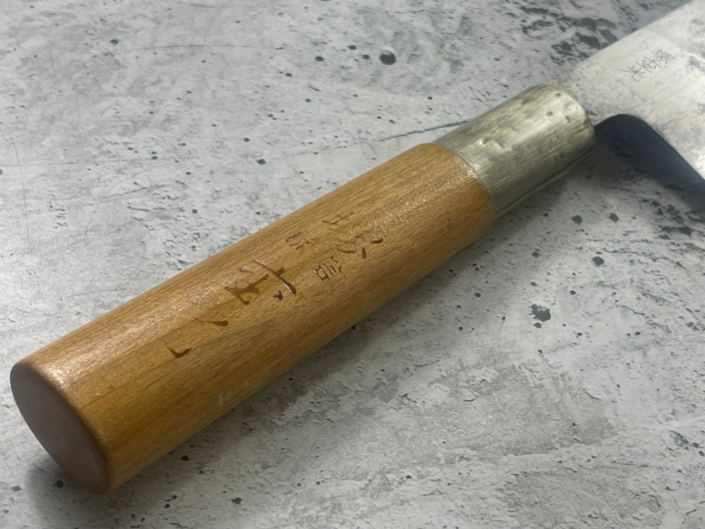 Vintage Japanese Nakiri Knife 170mm Carbon Steel Made in Japan 🇯🇵 1763