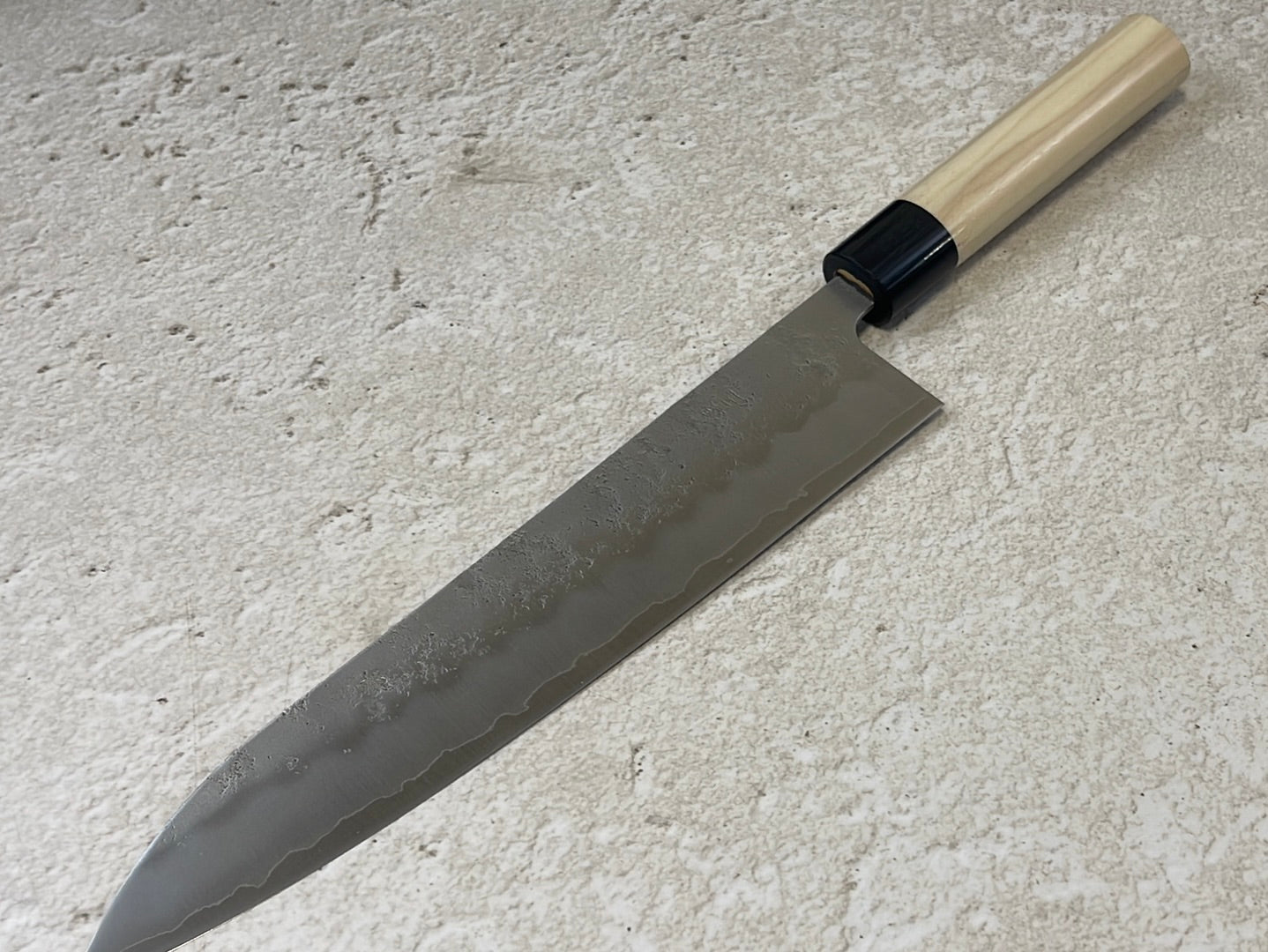 Tsunehisa G3 Nashiji HBC Gyuto 240mm - Made in Japan 🇯🇵 Magnolia Oval Wa Handle