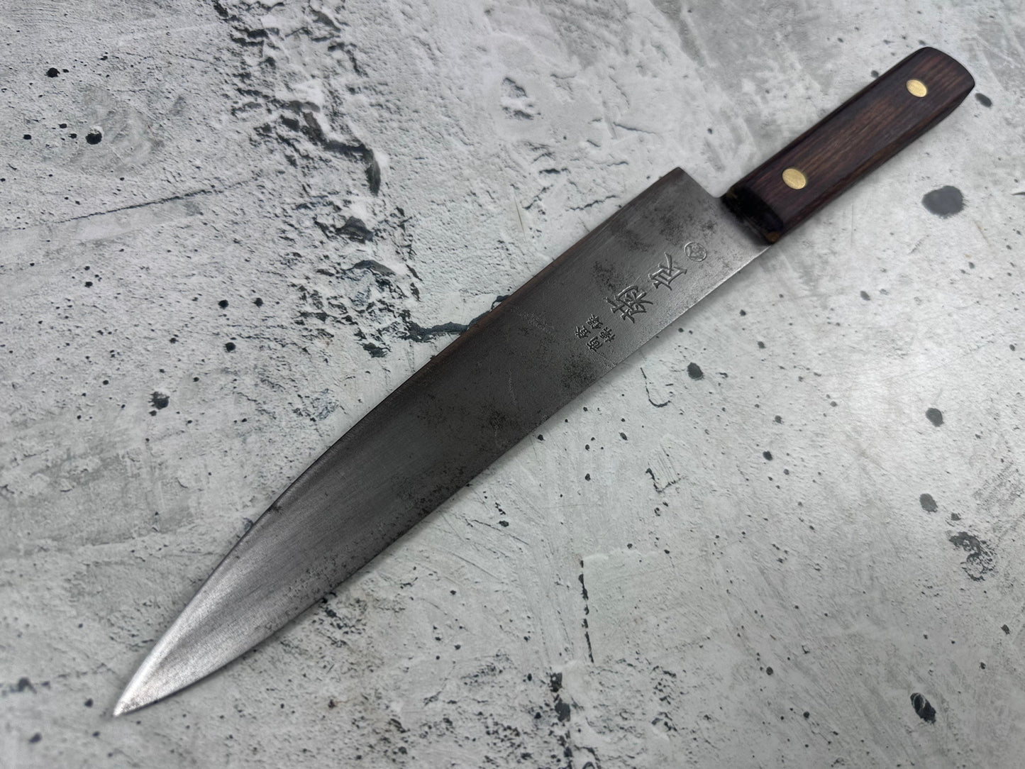 Vintage Japanese Gyuto Knife 210mm Carbon Steel Japan 2012