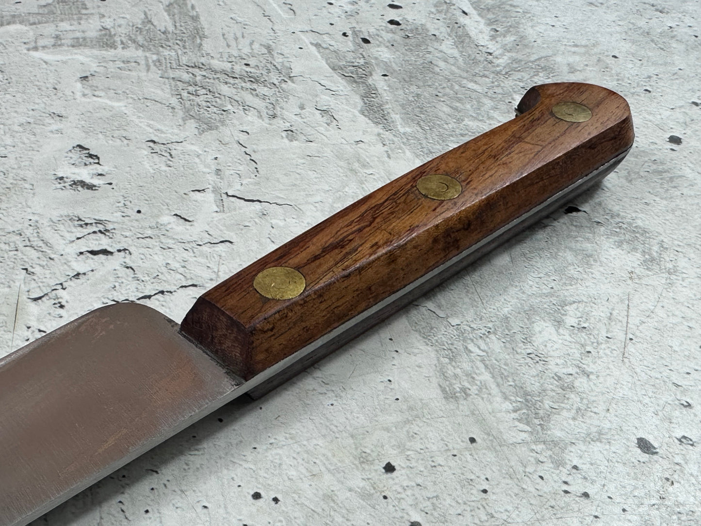 Vintage French Lacouture Slicing Knife 200mm Inox Steel Wood Handle 2191