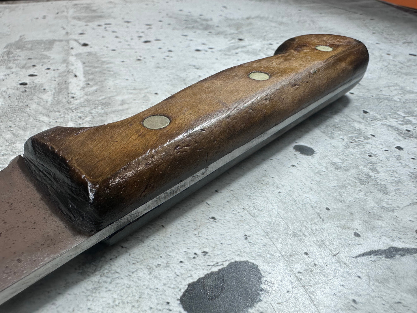 Vintage Gustav Emil Ern Butcher Knife 300mm Carbon Steel Made in Germany 2110