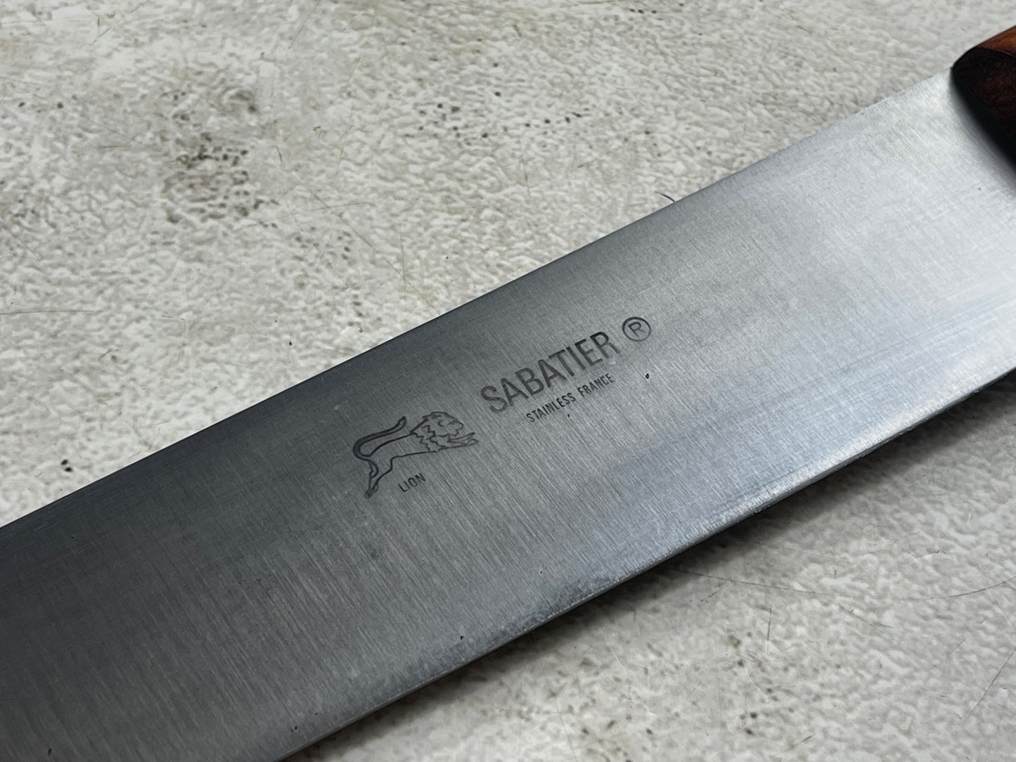 Vintage Sabatier Lion  Nogent Butcher 280mm Knife Stainless Steel Made in France 🇫🇷  1945