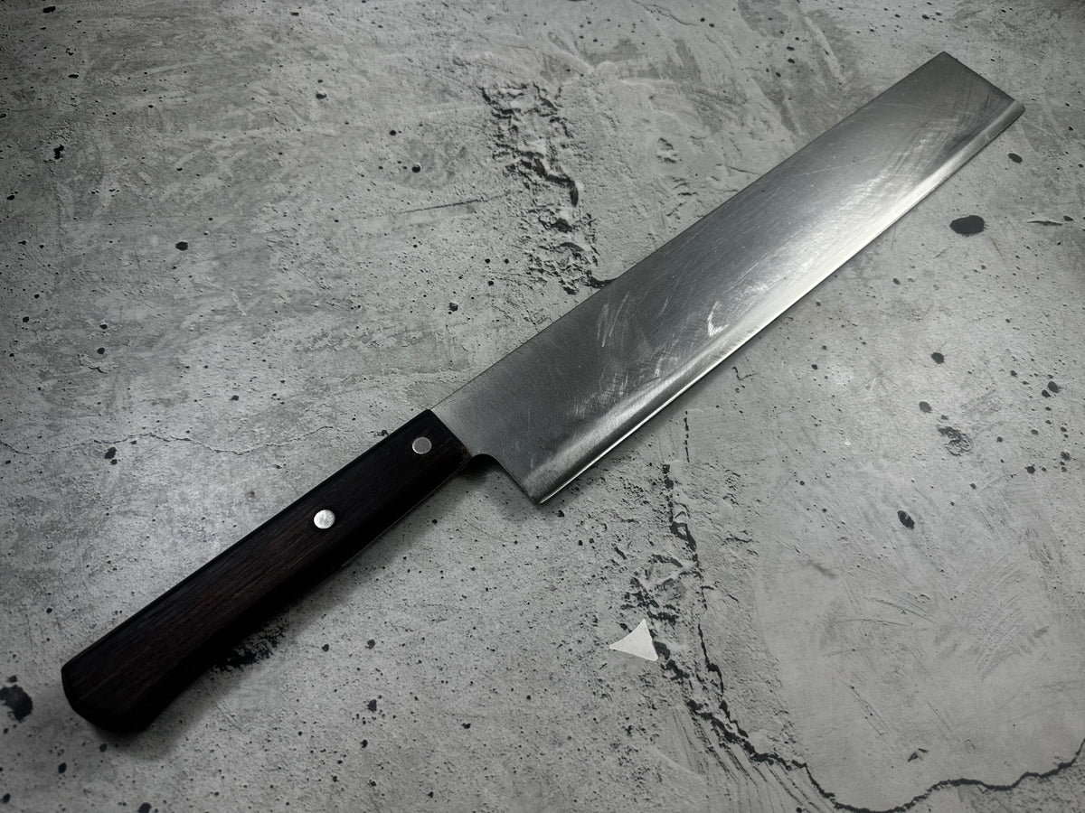 Vintage Unbranded Stainless Steel Nakiri Knife 370mm 2322