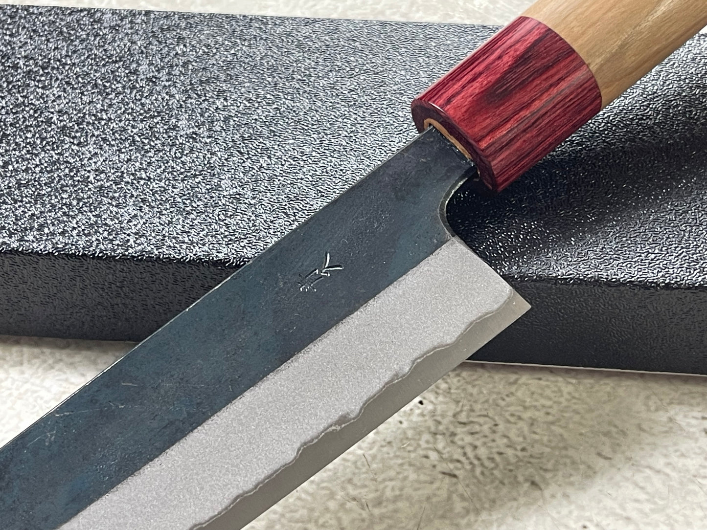 Muneishi Aogami 2 Iron Clad Kiritsuke 165mm Kurouchi Finish
