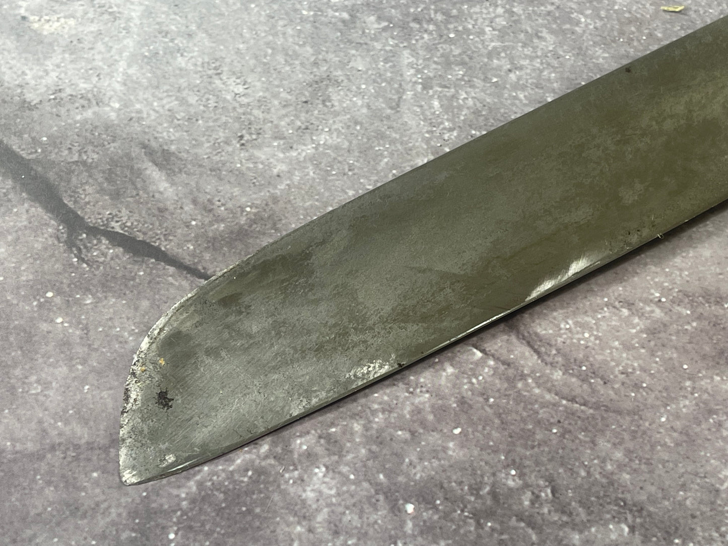 Vintage Santoku  Knife 220mm Carbon Steel Blade Made Japan  1677