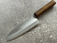 Load image into Gallery viewer, Masutani Kokuryu Tsutime Santoku 170mm  VG1 Steel Oak Handle