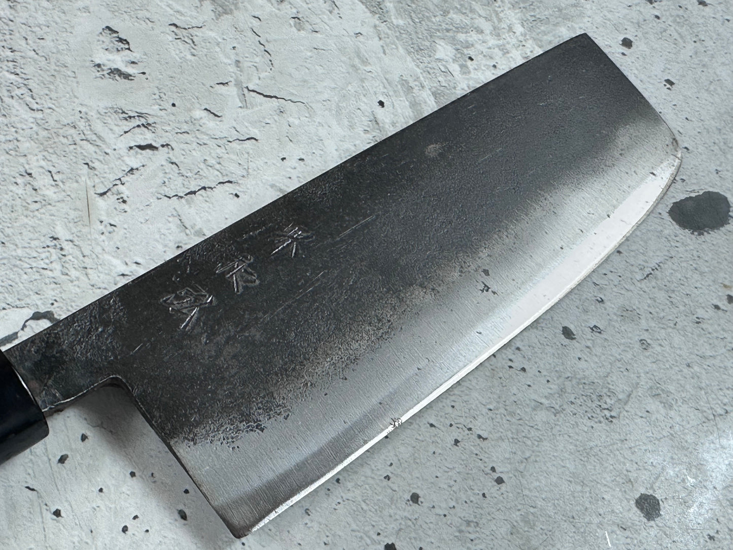 Vintage Nakiri Knife 160mm Carbon Steel Made in Japan 2026