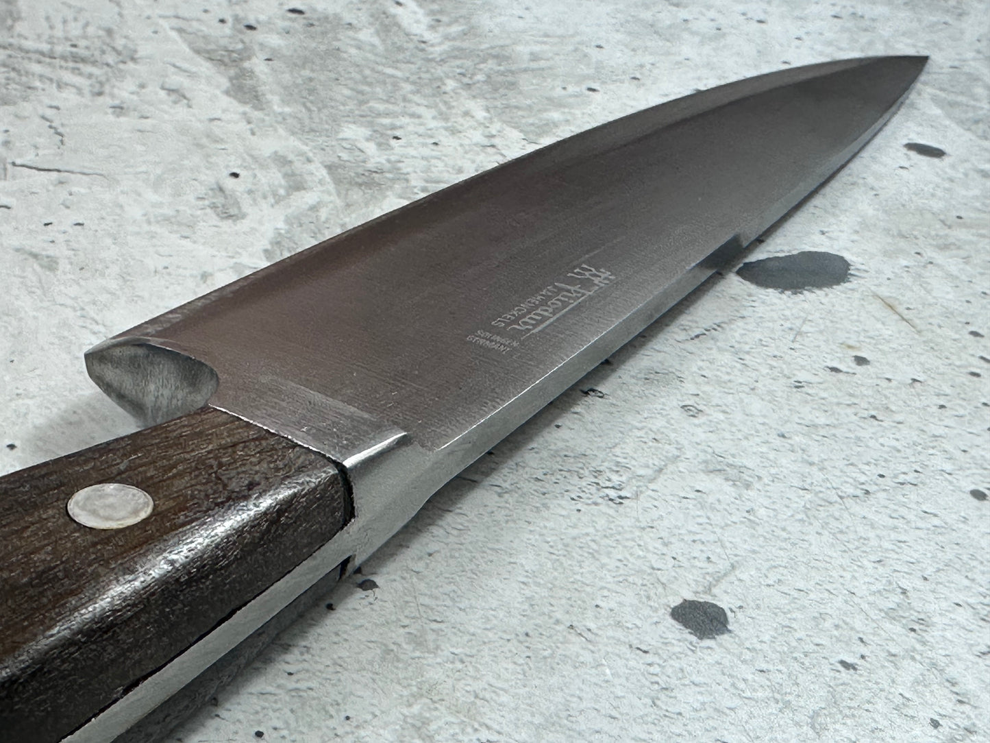 Vintage J. A. Henckels Friodur Chef Knife 210mm High Carbon Steel Made in Germany 2114