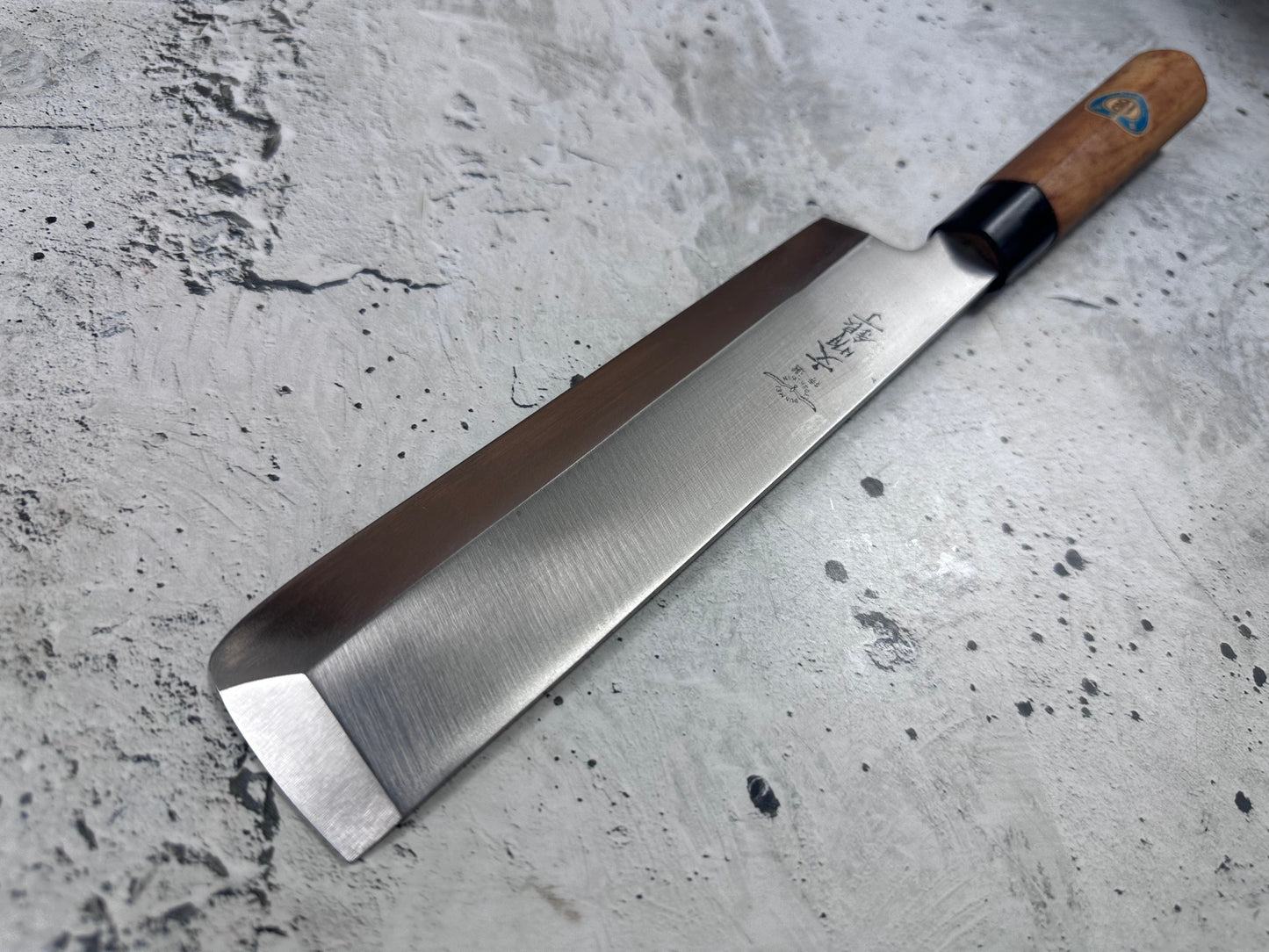 Vintage Bunmei Yoshikin Usuba Knife 200mm Carbon Steel Original Box 2137