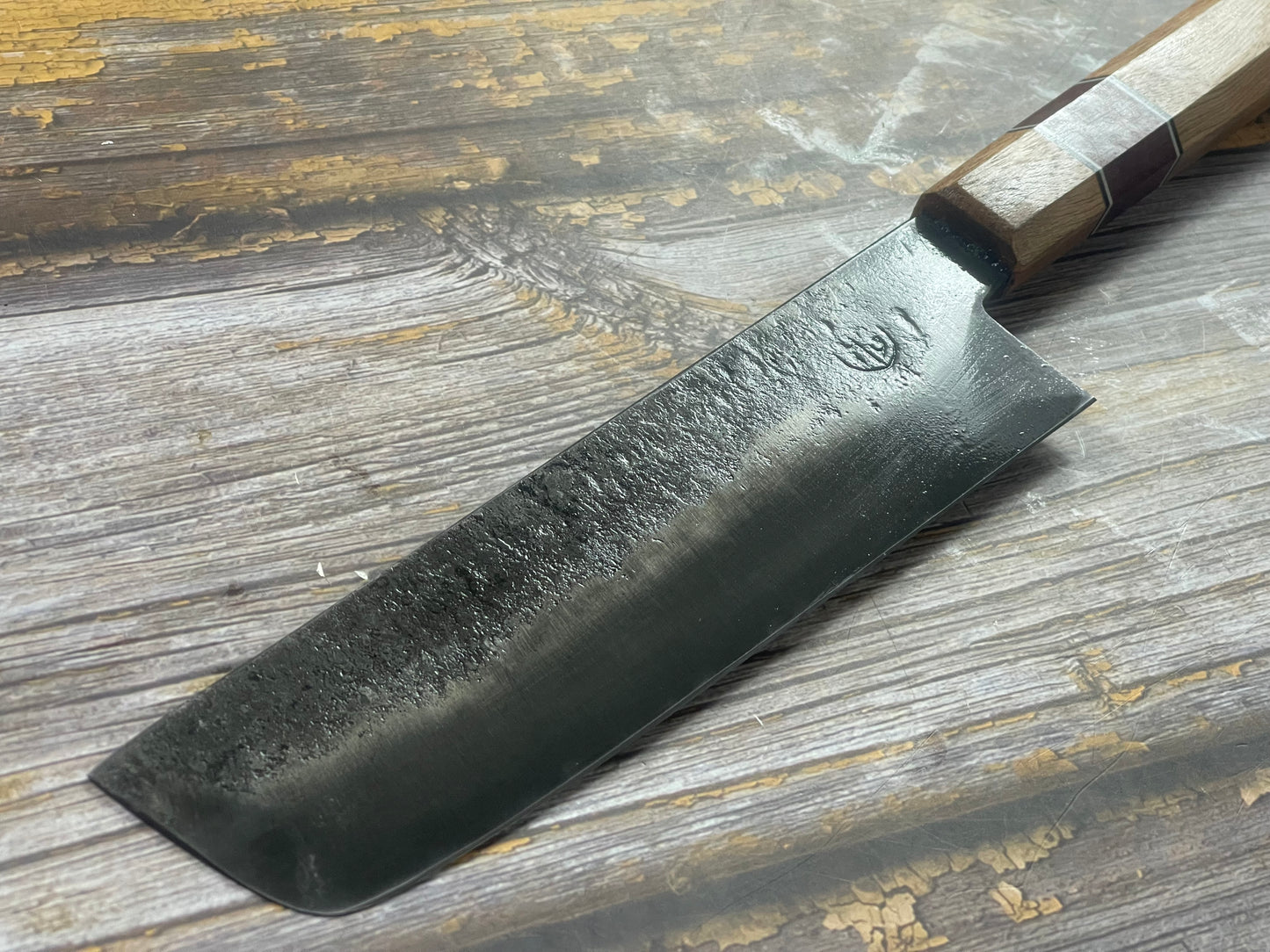 HG Blade Nakiri Knife 180mm Kurouchi Finish 1084 High Carbon Steel (2025)