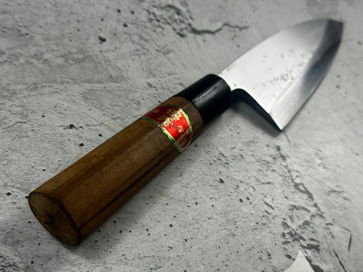 Vintage Japanese Deba Knife 160mm Carbon Steel Magnolia Wood Handle  2264