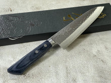 Load image into Gallery viewer, Masutani Kokuryu Gyuto 180mm Blue Pakkawood Handle
