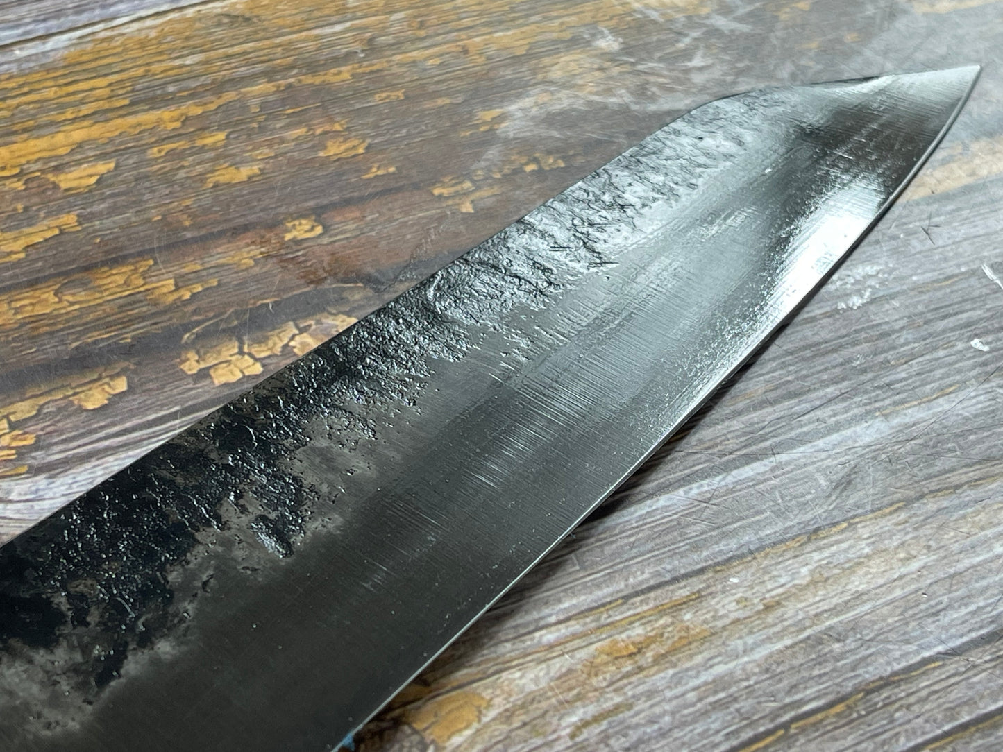 HG Blade Kiritsuke Knife 210mm Kurouchi Finish 1084 High Carbon Steel