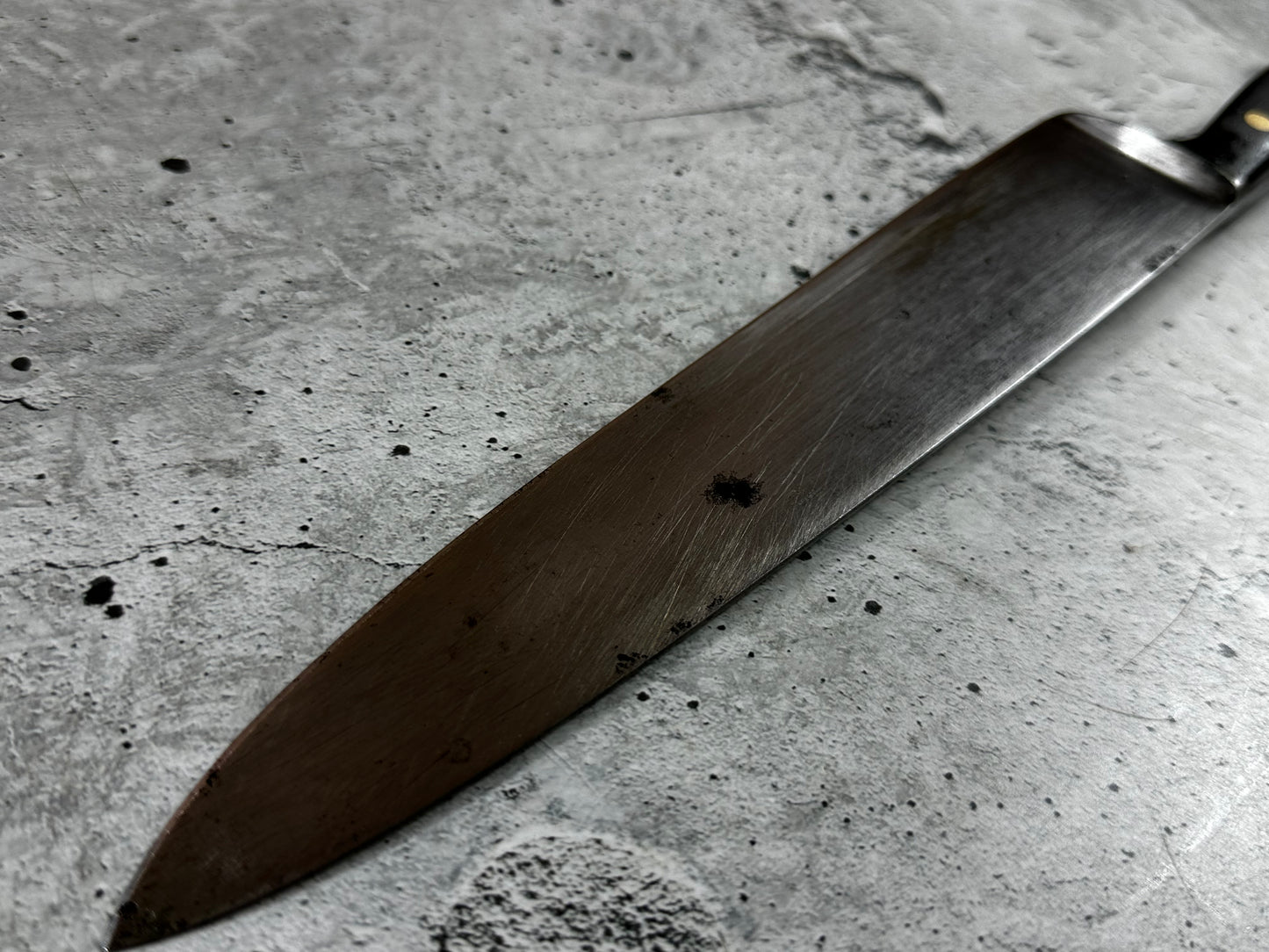 Vintage J. A. Henckles Twinworks Chef Knife 20mm Made in Germany 🇩🇪 Cabon steel 2003